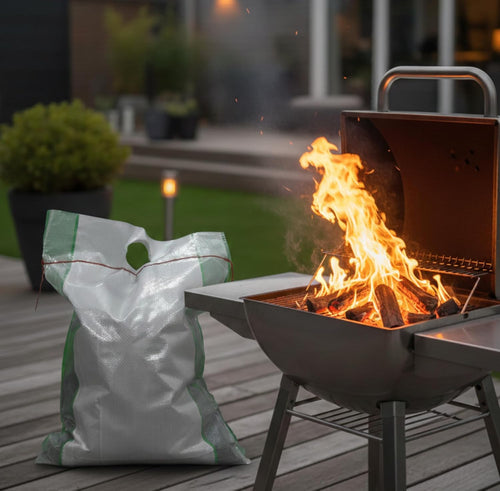 Carbone Vegetale di Leccio Calabrese Naturale per Barbecue e Griglia, Produzione Artigianale Tradizionale in saccoExample product